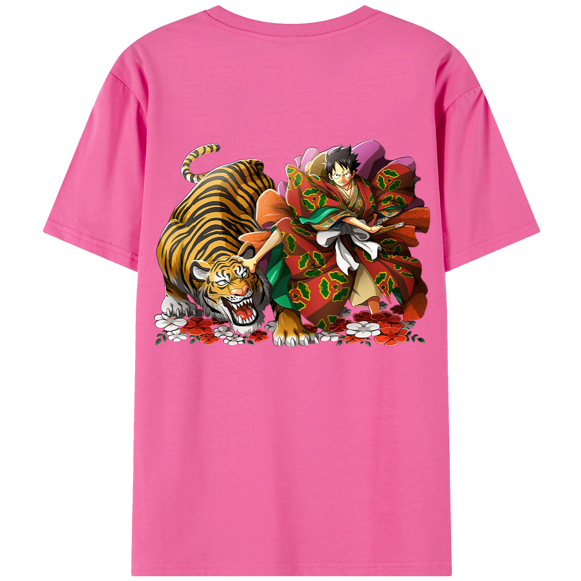（画像用） ワンピース モンキー・D・ルフィ ONE PIECE Monkey D. Luffy レディース半袖Tシャツ(バックプリント)